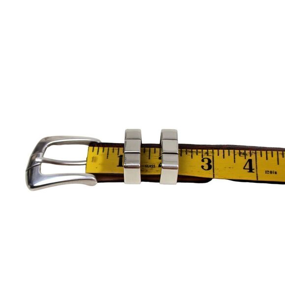 ITALIAN BROWN CALFSKIN SNAKE PRINT 1 1/8"Wd CASUAL DRESS MEN'S BELT Sz 40 (I22 - Picture 9 of 12